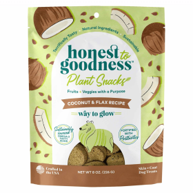 Honest To Goodness(TM) Plant Snacks Way to Glow Coconut & Flax Recipe Dog Treats 8oz