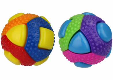 Multipet Theo TPR Ball Assorted Colors Dog Chew Toy 3"