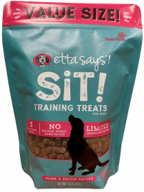 Etta Says! Sit! Dog Training Treats Bacon Recipe Value Bag 16oz