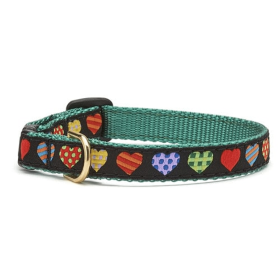 Up Country Colorful Hearts Cat Collar