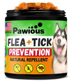 Flea and Tick Prevention for Dogs Chewables Natural Dog Flea and Tick Control Supplement Flea & Tick Chews for Dogs Oral Flea Pills for Dogs Pest Defe