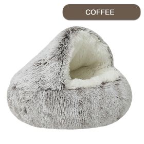 Luxurious Plush Round Cat Bed