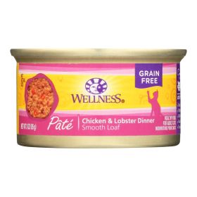 Wellness Pet Products Cat Food - Chicken And Lobster - Case Of 24 - 3 Oz.