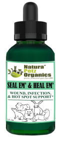 Seal Em And Seal Em Tincture - Wound, Infection, Cut & Hot Spot Support* (size: Small Animals / 1 fl. oz)