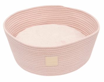 FuzzYard Life Rope Basket Bed (Color: Soft Blush)