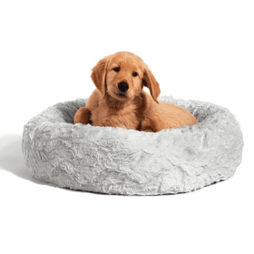 Best Friends by Sheri Lux Donut Dog Bed (Color: Grey, size: 23x23)