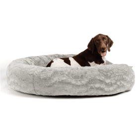 Best Friends by Sheri Lux Donut Dog Bed (Color: Grey, size: 45"x45")