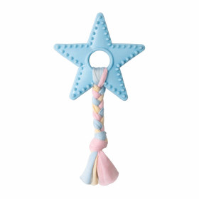 SnugArooz Lil Star Chew Dog Toy (Color: Blue, size: 7")