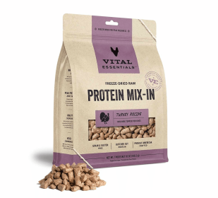 Vital Essentials(R) Freeze-Dried Raw Turkey Protein Mix-In Meal Topper for Dogs, (size: 18 oz)