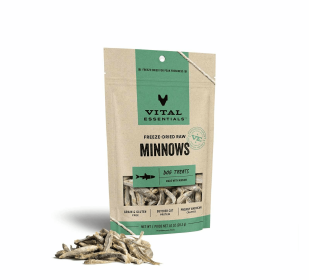 Vital Essentials(R) Freeze-Dried Minnows Dog Treats, (size: 1 oz)