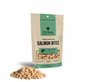 Vital Essentials(R) Freeze-Dried Raw Salmon Bites Dog Treats (size: 2.5 oz)