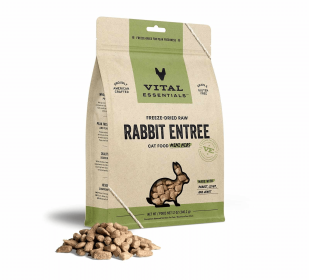 Vital Essentials(R) Freeze-Dried Raw Rabbit Entree Cat Food Mini Nibs (size: 12 oz)