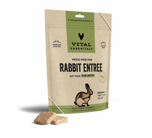 Vital Essentials(R) Freeze-Dried Raw Rabbit Entree Cat Food Mini Patties (size: 3.75 oz)