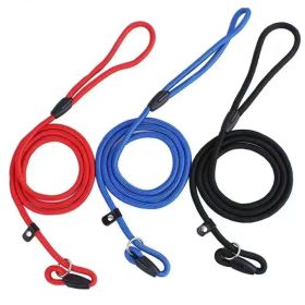 Durable Dog Slip Rope Leash With Strong Slip Lead; Adjustable Pet Slipknot Nylon Leash For Dogs (Color: Blue, size: S - Diameter 0.6cm)